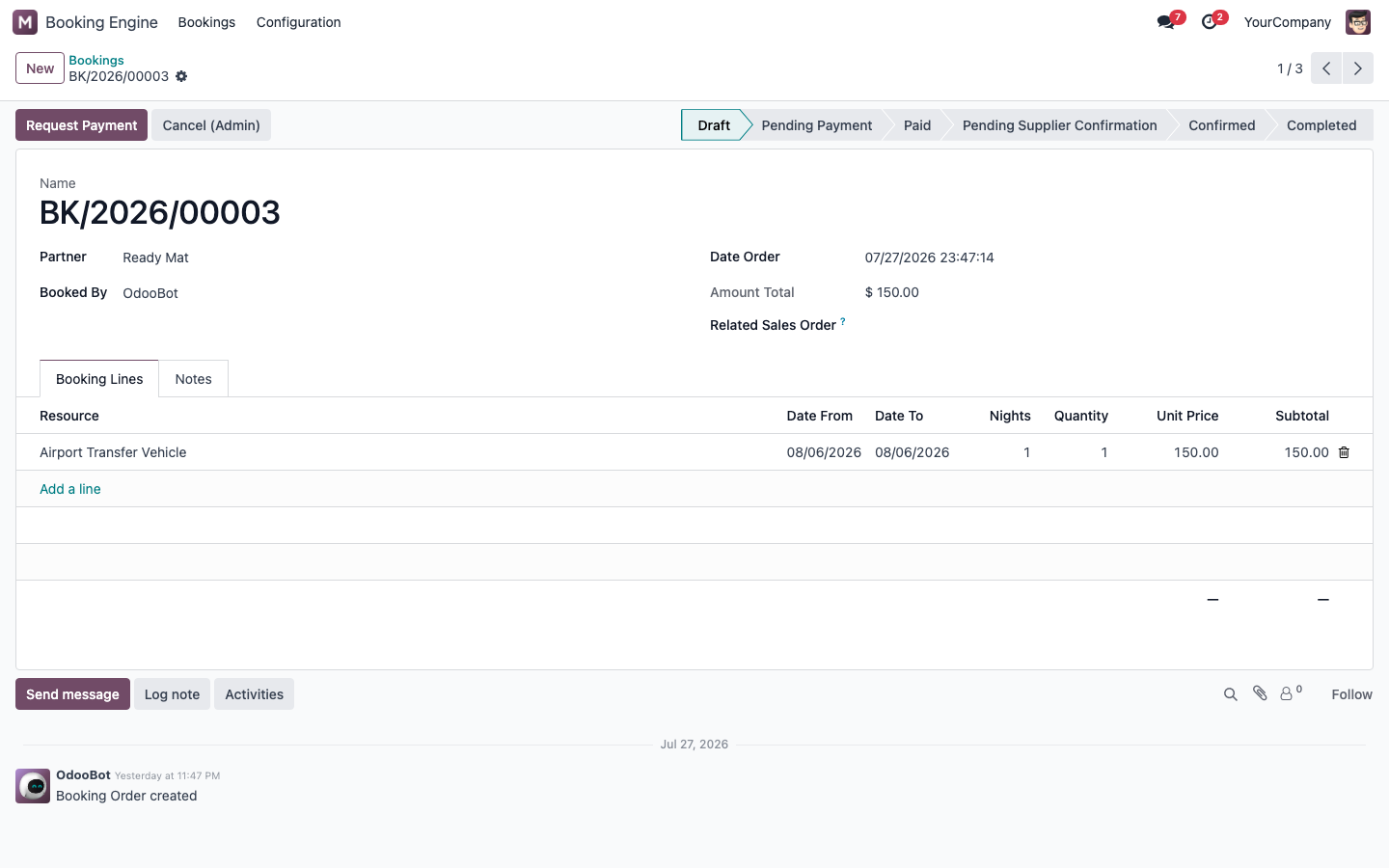 Guarded workflow buttons per status